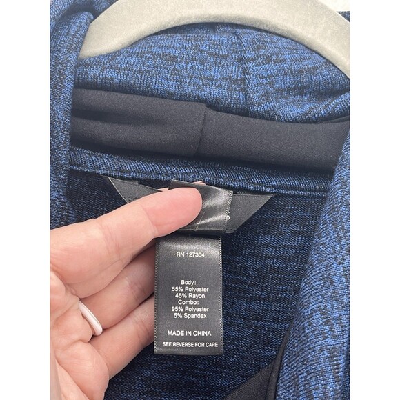 Ali Miles Tunic Top Size Small Artsy Cowl Neck Lagenlook Blue Accent Buttons - Picture 5 of 7